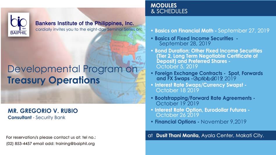 Treasury Program 2019