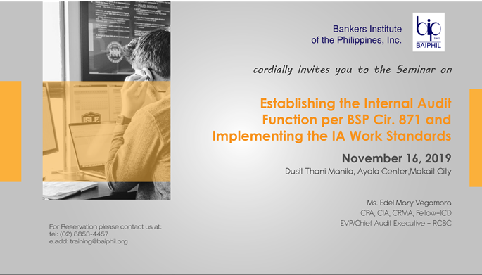Seminar on Establishing the Internal Audit Function