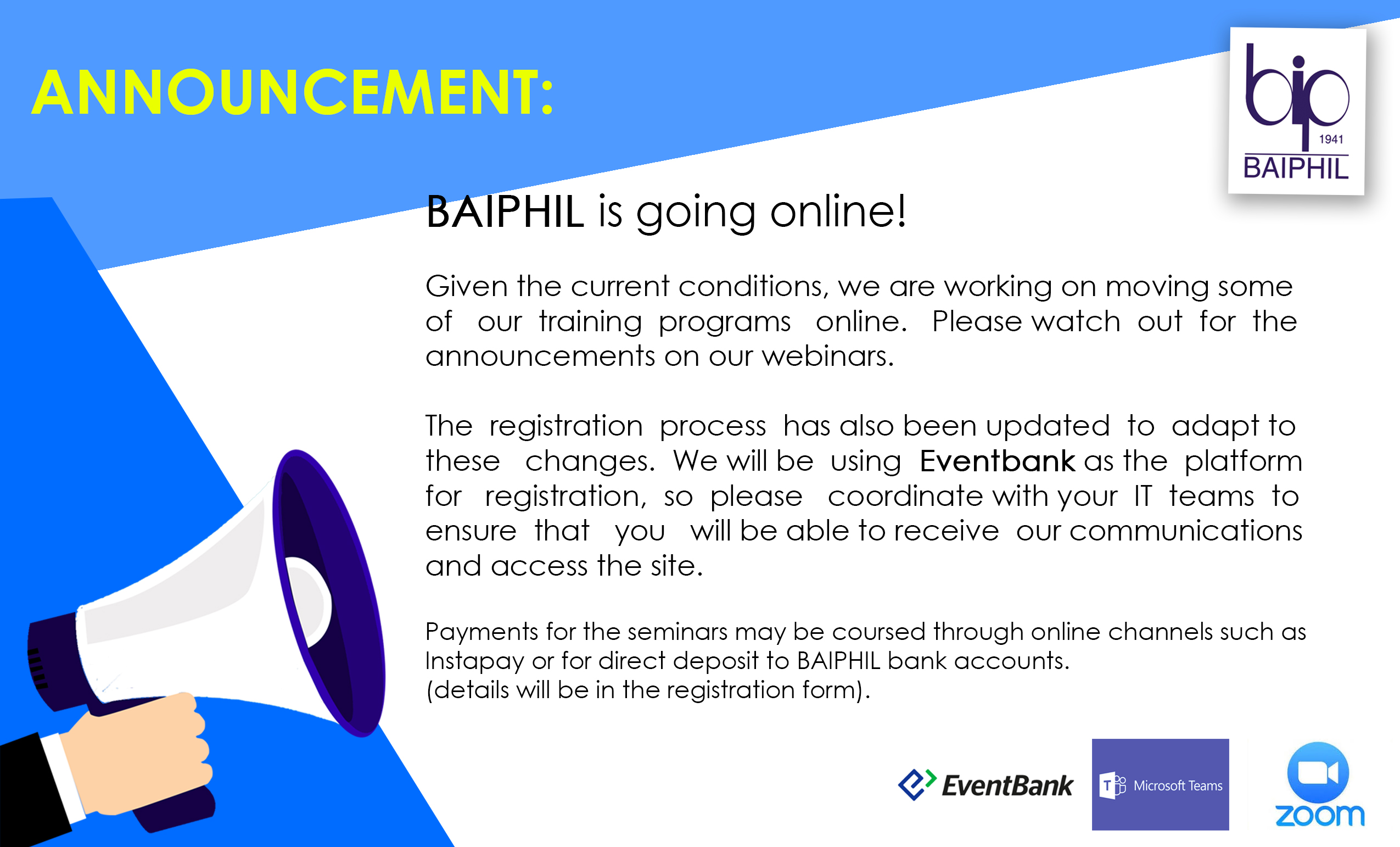 BAIPHIL is going online!