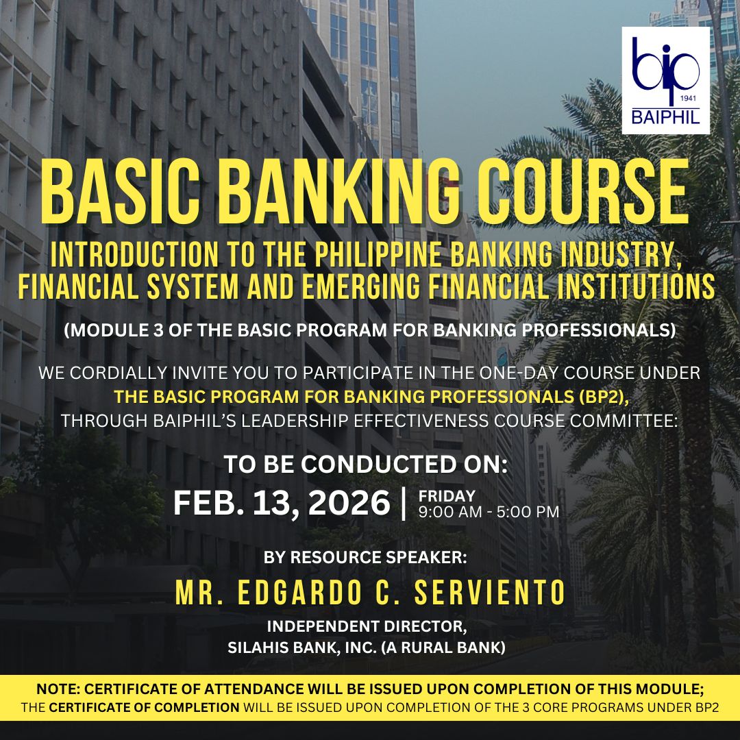 Basic Program for Banking Professionals Module 3: Basic Banking Course ...