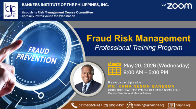 Fraud Risk Management Professional Training Program » BAIPHIL | Bankers ...