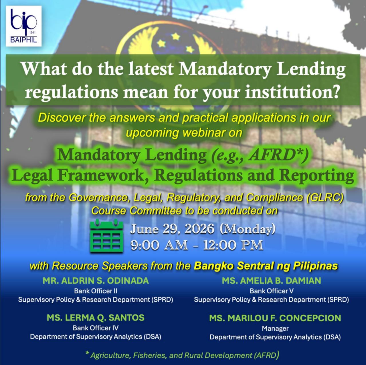 Mandatory Lending (e.g., Agri-Agra Credit): Legal Framework, Regulations, and Reporting