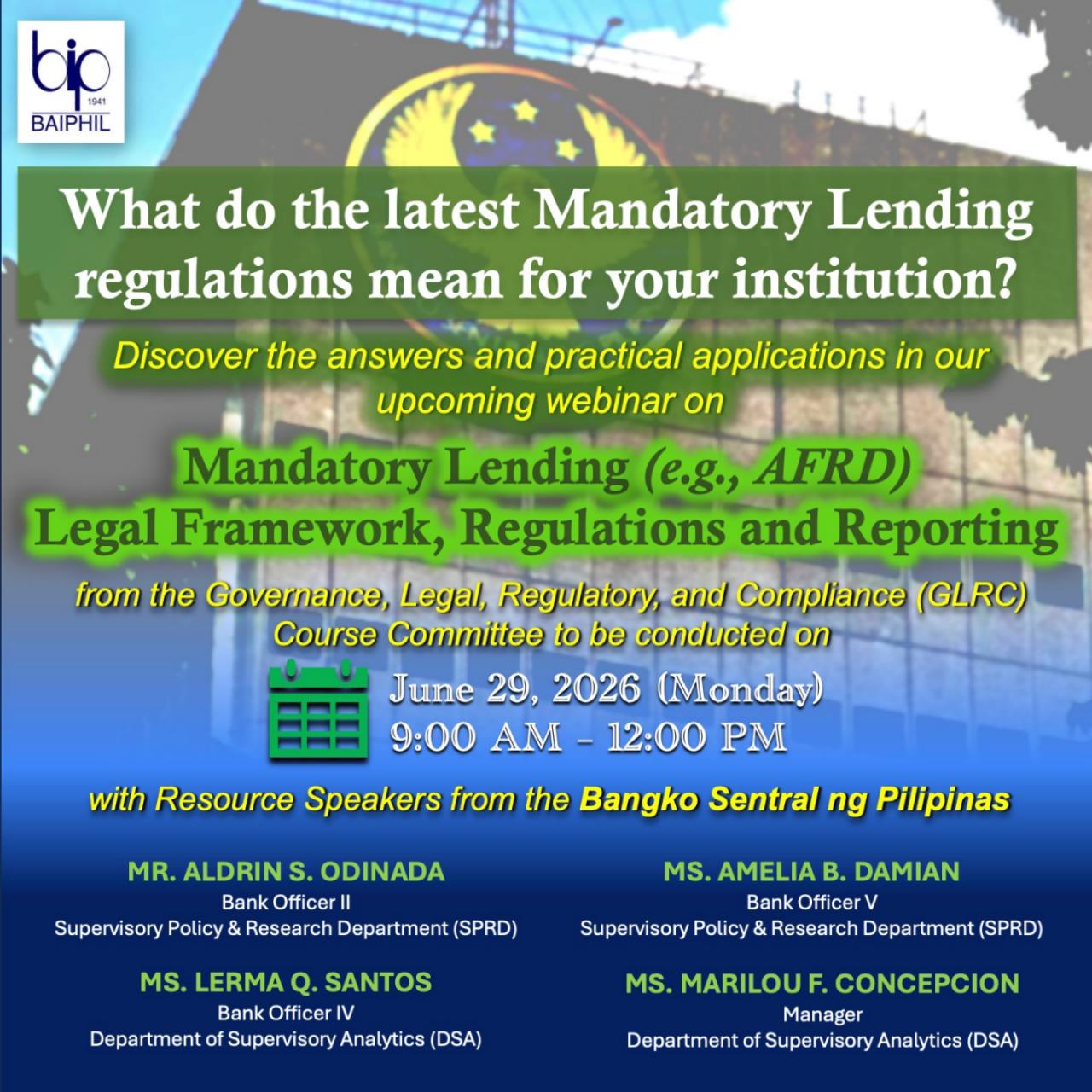 Mandatory Lending (e.g., Agri-Agra Credit): Legal Framework, Regulations, and Reporting
